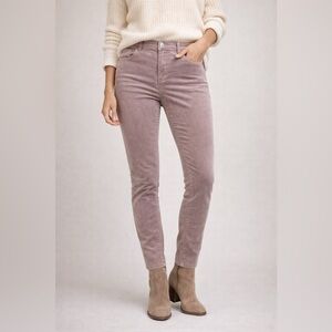 LOFT High Rise Skinny Corduroy Pants 8 / 29 Micro Corduroy Mauve Blush 30X28